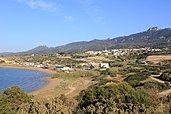 The village of Davlos and its beach