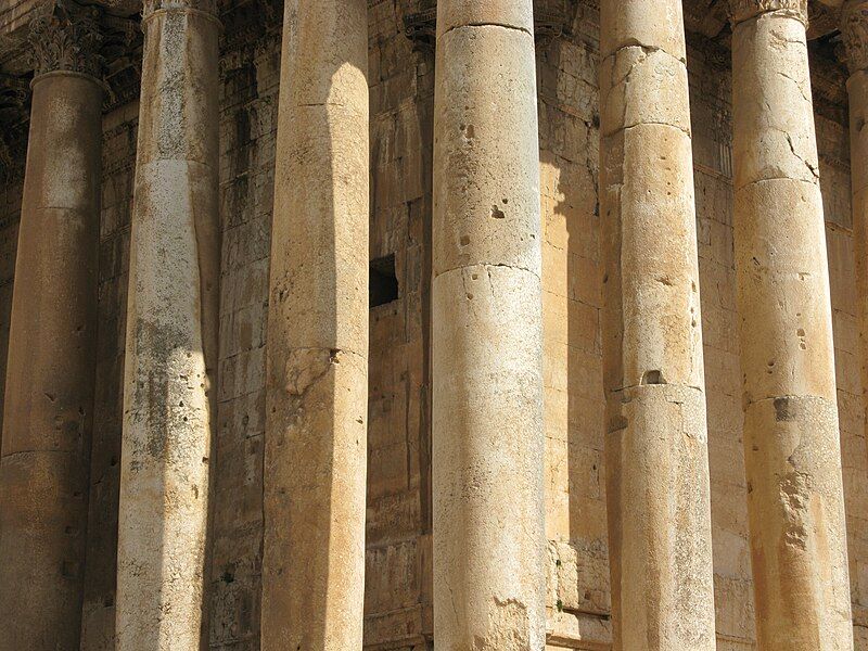 File:Lebanon, Baalbek, Columns.jpg