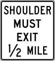 R3-52b Shoulder must exit (distance)