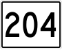 State Route 204 marker