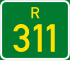 Regional route R311 shield