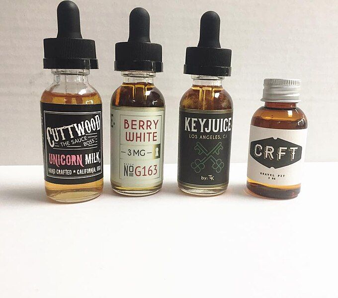 File:Various E-liquid Bottles.jpg