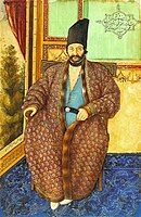 Portrait of Ardashir Mirza, 1854, gouache on paper.