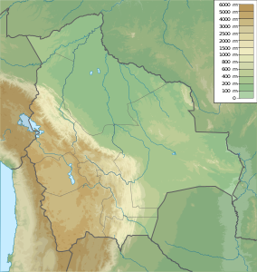 Map showing the location of Madidi National Park