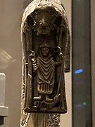 A cleric slaying a dragon on the drop of the Clonmacnoise Crozier