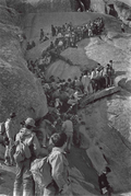 A crowd of hikers at Bukhansan (October 9, 1972)