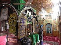 Devotee inside the shrine