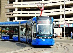 A modern Pesa Tram in Kyiv