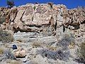 An intrusion (Notch Peak monzonite) inter-fingers with host rock near Notch Peak, House Range, Utah