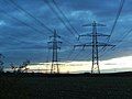 380 kV-Powerline from Etzenricht (Germany) to Hradec (Czech) between Etzenricht and Weiden (right). On the left, the 110 kV-powerline from Etzenricht to Weiden