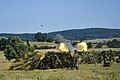 Romanian artillery conducting a live-fire exercise