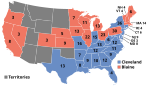 Electoral map, 1884 election