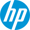 A light blue circle with the stylized italic letters "hp" on it