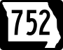 Route 752 marker