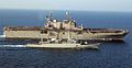 PNS Badr steams alongside USS Tarawa in Northern Persian Gulf to participate in the relief operations in Northern Pakistan in 2005.