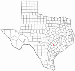 Location of Waelder, Texas