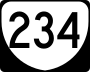 State Route 234 marker