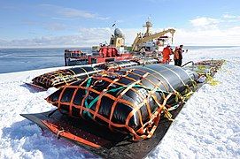 Fuel bladder in Antarctica