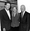 President Jimmy Carter stands with Nick and Helen Forster after a discussion on eTown.