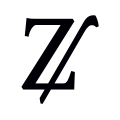 A modern form of the monogram reflects its origin in the letter 'Z'