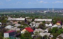 Photo of Lysychansk, twin city of Siverskodonetsk that was the last city in the oblast to be captured by Russian forces during its invasion