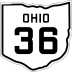 State Route 36 marker