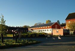 View of the Rotvoll Waldorf School, Rotvoll farmhouse, and Camphill Rotvoll - Kristoffertunet