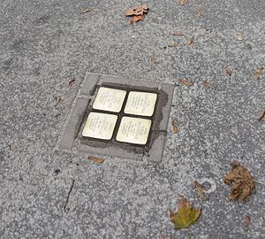 Stolpersteine for the Weissfisch family in Bratislava