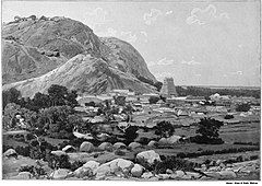 The Murugan temple complex, gopura at the northern foot of the rock