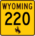 Wyoming Highway 220 marker