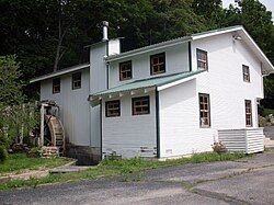 Mill building and waterwheel at Zanoni