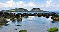 Fidra Island viewed from Yellowcraig beach.