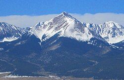 Horn Peak of the Sangre de Cristo Range viewed from Westcliffe