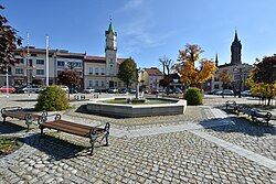 Town square of Kołaczyce