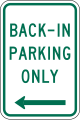 R7-10 Back-in parking only