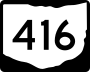 State Route 416 marker