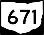 State Route 671 marker