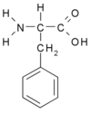 Chemical structure of Phenylalanine