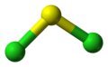 Ball-and-stick model of sulfur dichloride