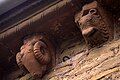 Two corbels, depicting a ram and a lion