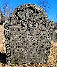 Gravestone carved by Zerubbabel Collins of Columbia CT.