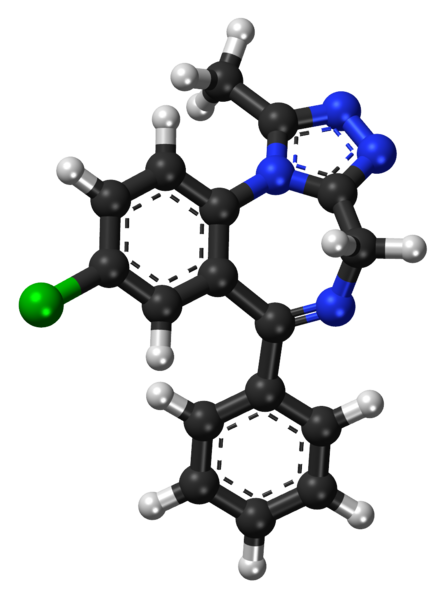 File:Alprazolam ball-and-stick model.png