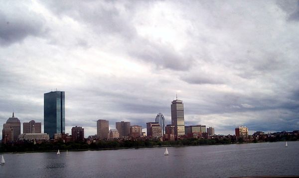 Yes, I took this picture crossing the Charles aboard the Red Line