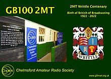 GB100-2MT Writtle Centenary anniversary design with the 2MT Hut and Writtle village logo