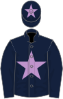 Dark blue, mauve star, star on cap