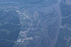 Aerial photo of Prairie du Chien