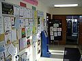 The busy bulletin board in the Pefferlaw branch.