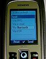 My Siemens M75 Bluejacking a Sony Ericsson K600i