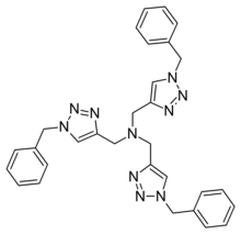 Skeletal formula of TBTA