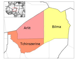 Bilma Department location in the region